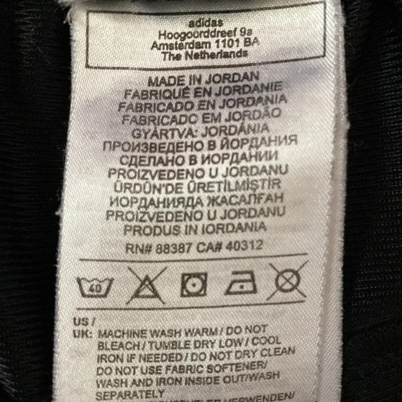 ADIDAS Tricot black silver elastic waistband 2 front pockets stretchy size XLT - Picture 7 of 11